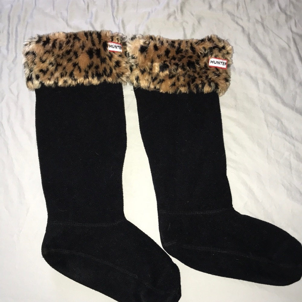 Brand new Cheetah print Hunter boot socks!!